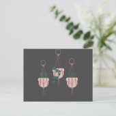 Illustration von Macrame Pflanze Hanger Planter Po Postkarte (Stehend Vorderseite)