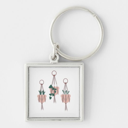 Illustration von Macrame Pflanze Hanger Planter Po Schlüsselanhänger (Vorne)