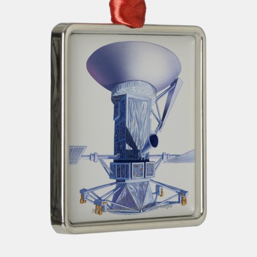 Illustration von Magellan Raumfahrzeug Silbernes Ornament (Rechts)