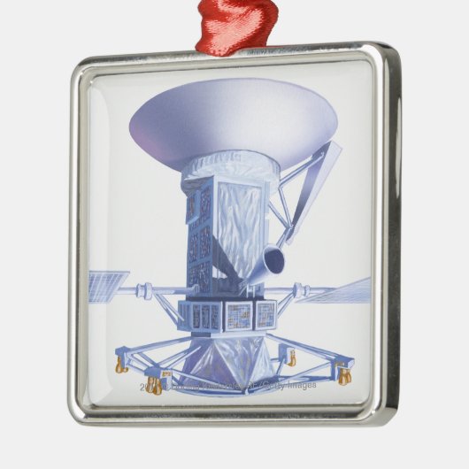 Illustration von Magellan Raumfahrzeug Silbernes Ornament (Links)