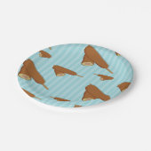 Illustration von Maishunden Pappteller (Schrägansicht)