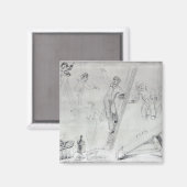Illustration von Malerei und Dekorieren Magnet (Vorderseite/Rückseite)