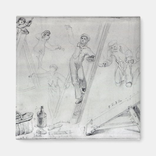 Illustration von Malerei und Dekorieren Magnet (Vorne)