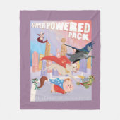 Illustration von Metropolis mit Super Powered Pack Fleecedecke (Vorderseite)