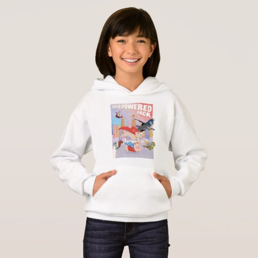 Illustration von Metropolis mit Super Powered Pack Hoodie (Vorne ganz)