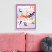 Illustration von Metropolis mit Super Powered Pack Leinwanddruck (Insitu (Wohnzimmer))