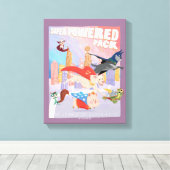 Illustration von Metropolis mit Super Powered Pack Leinwanddruck (Insitu (Holzboden))