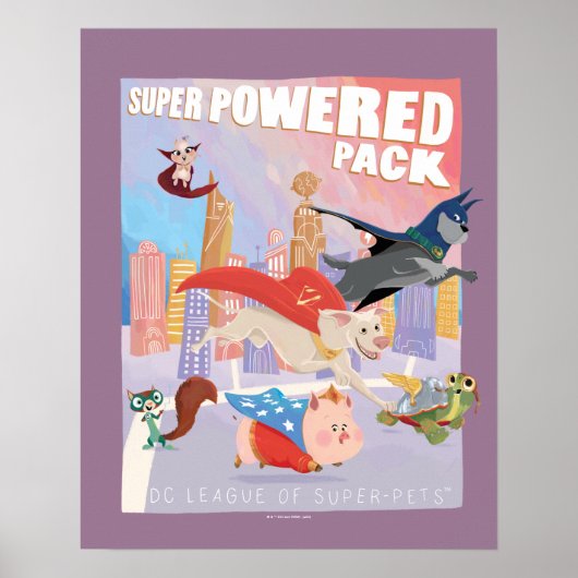 Illustration von Metropolis mit Super Powered Pack Poster (Vorne)