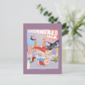 Illustration von Metropolis mit Super Powered Pack Postkarte (Stehend Vorderseite)