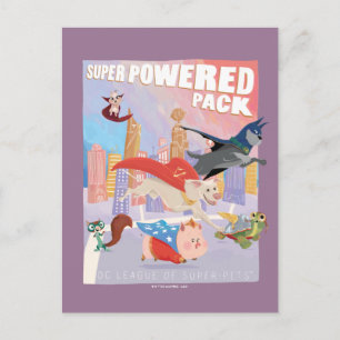 Illustration von Metropolis mit Super Powered Pack Postkarte