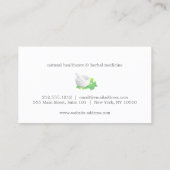 Illustration von Mortar und Pestle Naturgesundheit Visitenkarte (Rückseite)