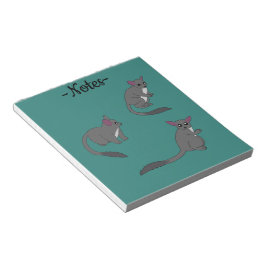 Illustration von niedlichen Buschbabys Notizblock