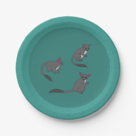 Illustration von niedlichen Buschbabys Pappteller