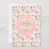 Illustration von niedlichen Cartoon Dankeskarte (Vorderseite)