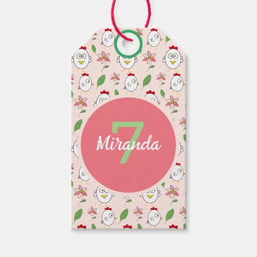 Illustration von niedlichen Cartoon Geschenkanhänger (Vorderseite)