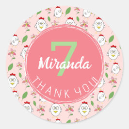 Illustration von niedlichen Cartoon Runder Aufkleber