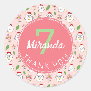 Illustration von niedlichen Cartoon Runder Aufkleber