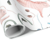 Illustration von niedlichen Katzen- und Garnmuster Geschenkpapier (Rolleneckpunkt)