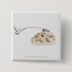 Illustration von Noahs Arche mit dem Tierverlassen Button