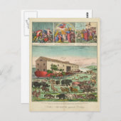Illustration von Noahs Arche und der General Delug Postkarte (Vorne/Hinten)