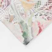 Illustration von Orchideen und Lilien-Luxus-Spitze Fleecedecke (Ecke)