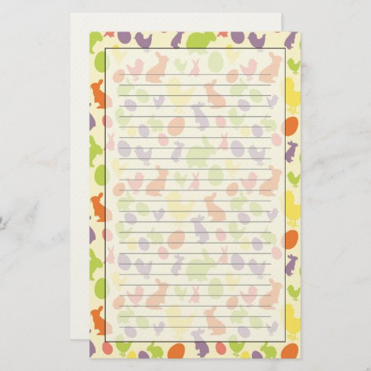 Illustration von Ostern-Hintergrund Briefpapier (Vorne/Hinten)