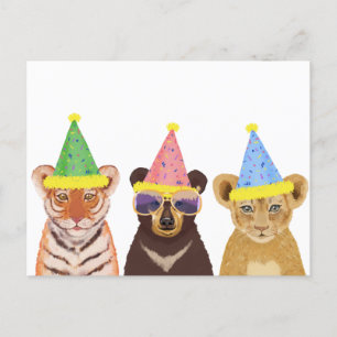 Illustration von Party Postkarte