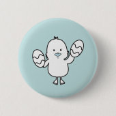 Illustration von Pastel Blue Niedlich Easter Chick Button (Vorderseite)