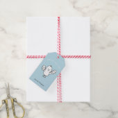 Illustration von Pastel Blue Niedlich Easter Chick Geschenkanhänger (Mit Garn)