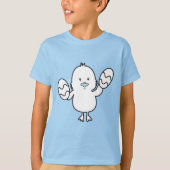 Illustration von Pastel Blue Niedlich Easter Chick T-Shirt (Vorderseite)