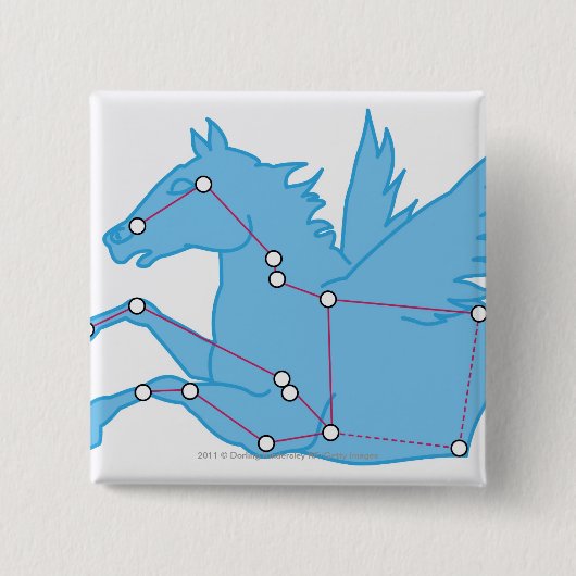 Illustration von Pegasus-Konstellation Button (Vorderseite)