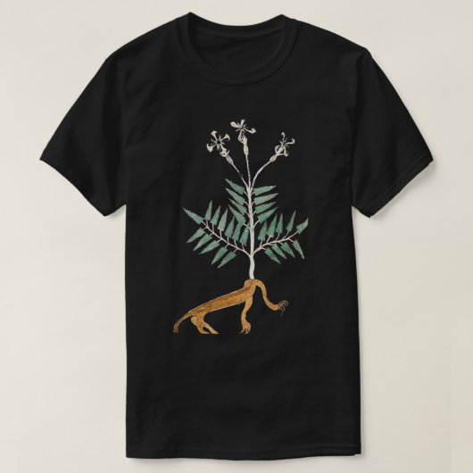 Illustration von Plantlion Voynich Manuskript-Pfla T-Shirt (Design vorne)