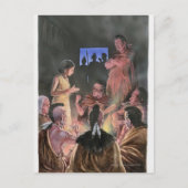 Illustration von Pocahontas, die mit ihr spricht Postkarte (Vorderseite)