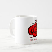 Illustration von Red Boxing Gloves Personalisiert Kaffeetasse (Vorderseite Links)