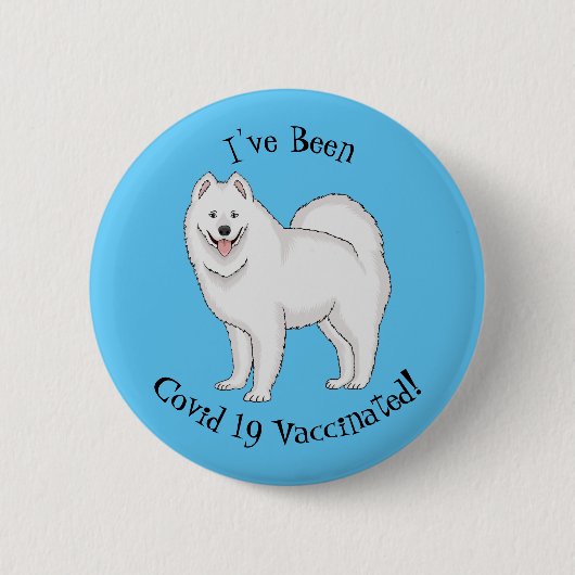 Illustration von Samohunde-Cartoon Button (Vorderseite)