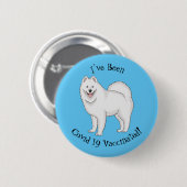 Illustration von Samohunde-Cartoon Button (Vorne & Hinten)