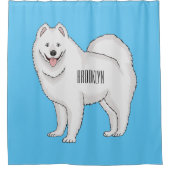 Illustration von Samohunde-Cartoon Duschvorhang (Vorderseite)