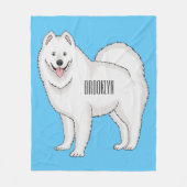 Illustration von Samohunde-Cartoon Fleecedecke (Vorderseite)