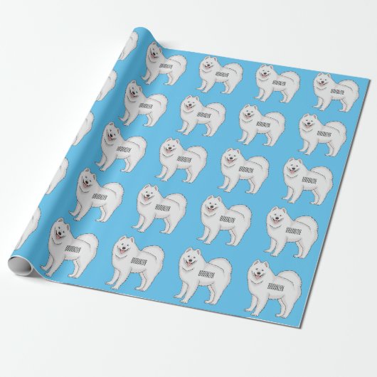 Illustration von Samohunde-Cartoon Geschenkpapier (Ungerollt)