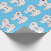 Illustration von Samohunde-Cartoon Geschenkpapier (Ecke)