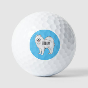 Illustration von Samohunde-Cartoon Golfball