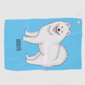 Illustration von Samohunde-Cartoon Golfhandtuch (Horizontal)