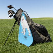Illustration von Samohunde-Cartoon Golfhandtuch (Gras)