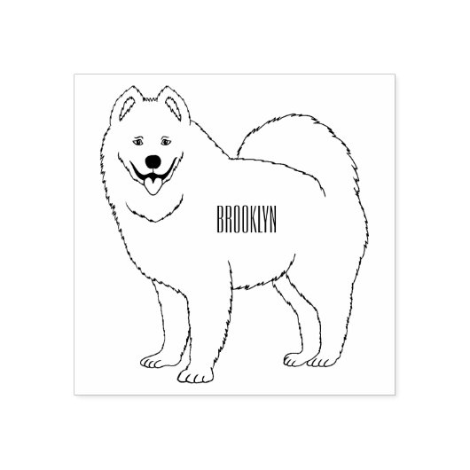 Illustration von Samohunde-Cartoon Gummistempel (Prägung)