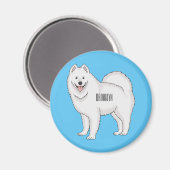 Illustration von Samohunde-Cartoon Magnet (Vorderseite/Rückseite)