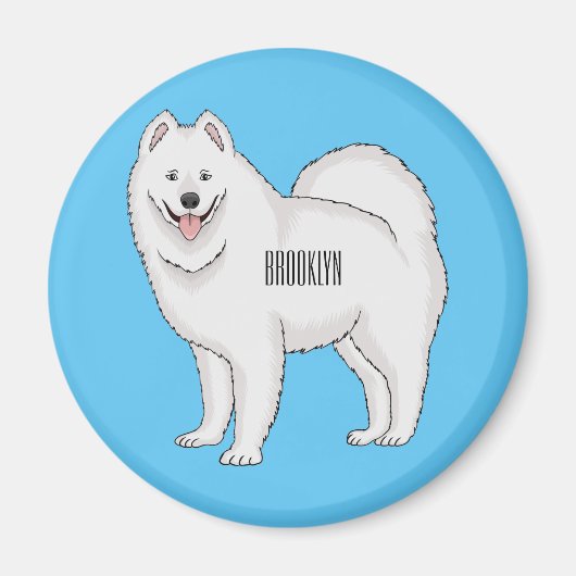 Illustration von Samohunde-Cartoon Magnet (Vorne)