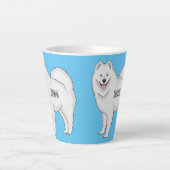 Illustration von Samohunde-Cartoon Milchtasse (Vorderseite)