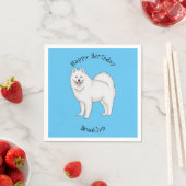 Illustration von Samohunde-Cartoon Serviette (Beispiel)