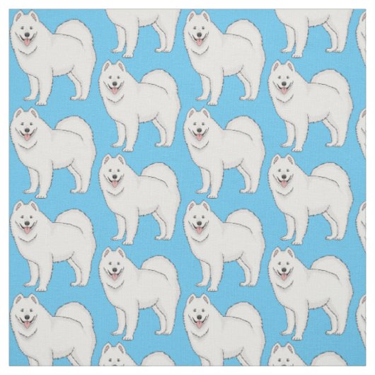 Illustration von Samohunde-Cartoon Stoff (Muster)