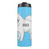Illustration von Samohunde-Cartoon Thermosbecher (Vorderseite)